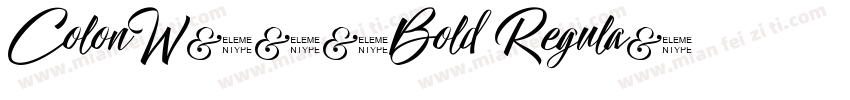 ColonW01-Bold Regula字体转换